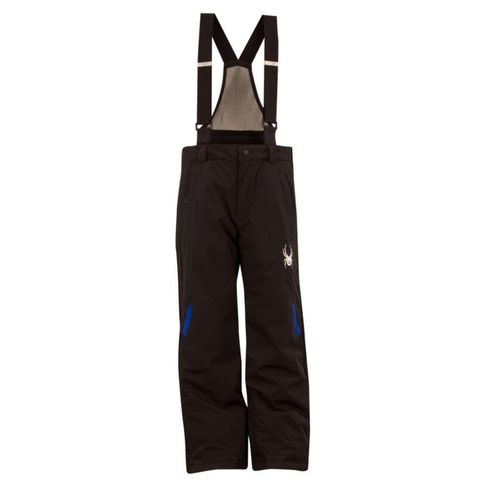 Spyder Force Kids Ski Pants, Black-Just Blue, swatch