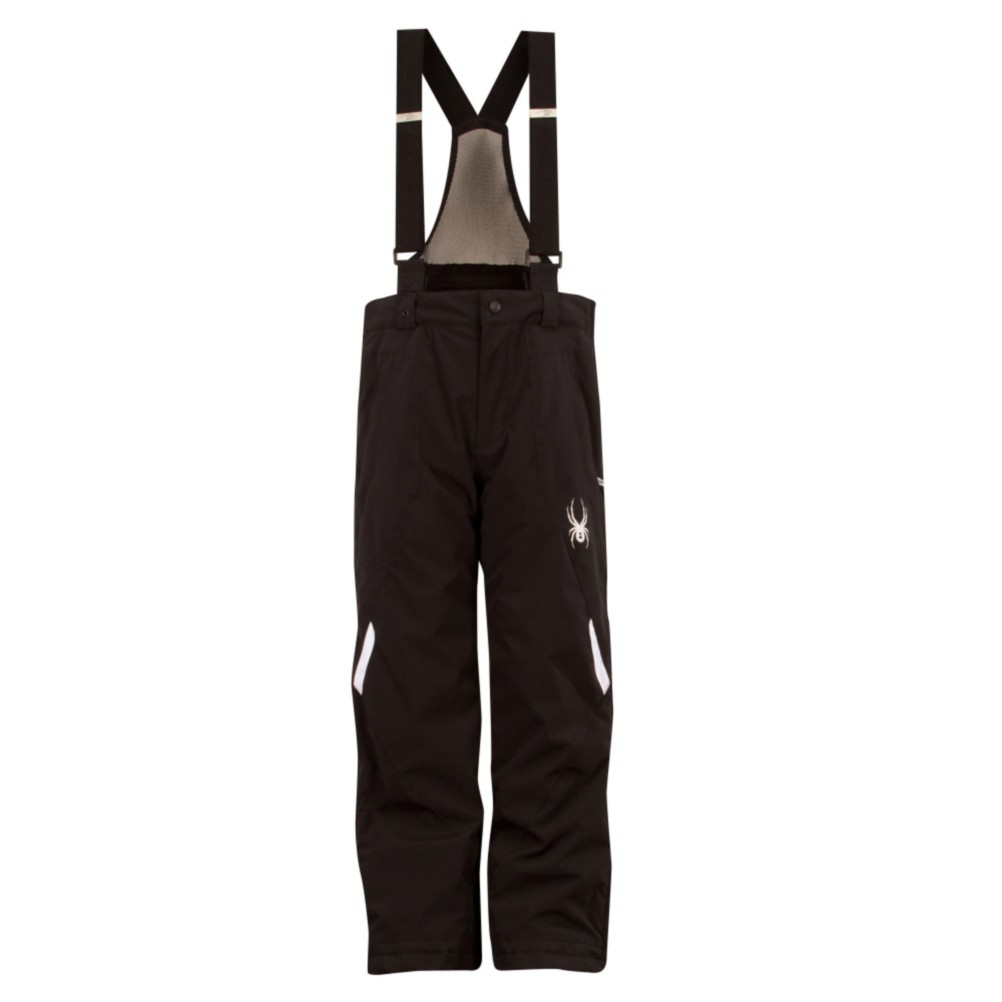 Spyder Force Kids Ski Pants, Black-White, swatch