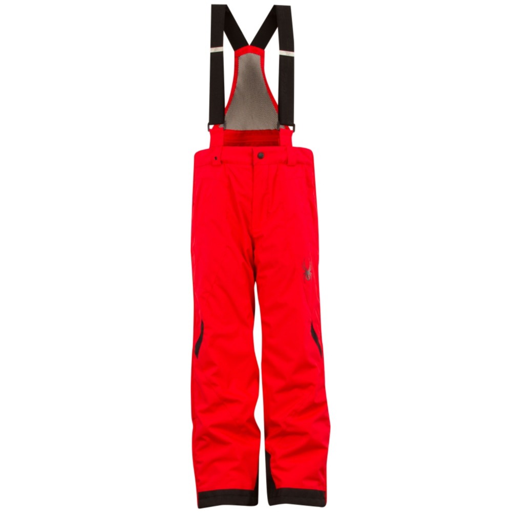 Spyder Force Kids Ski Pants, Red-Black, swatch