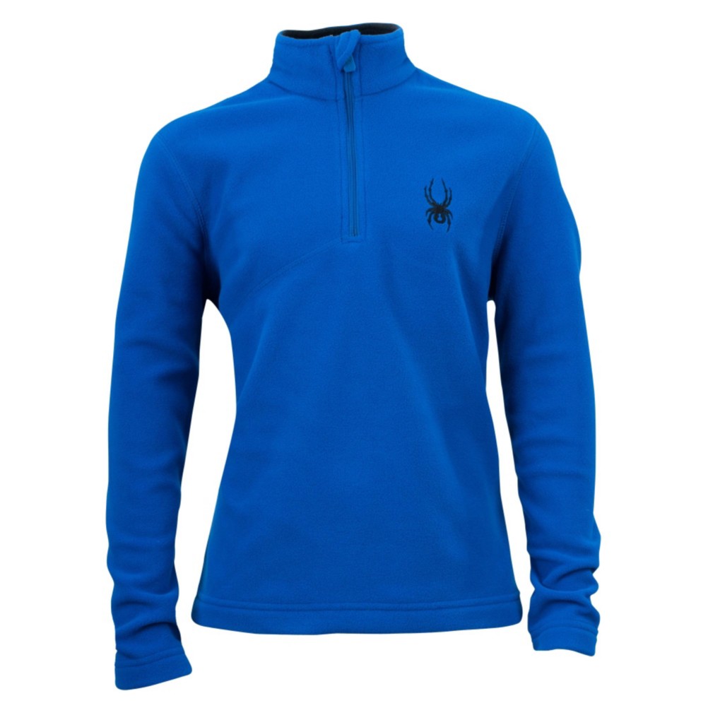 Spyder Speed Fleece T-Neck Kids Midlayer, Just Blue, swatch