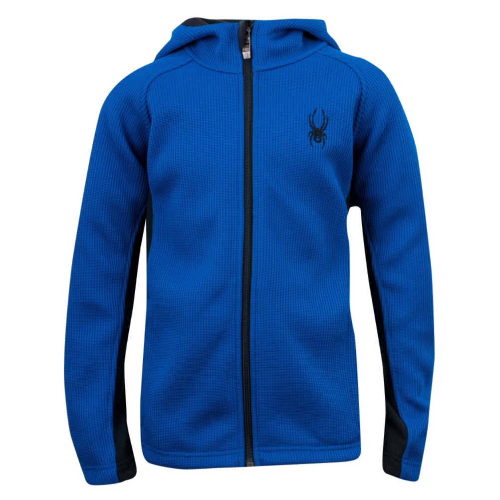 Spyder Core Upward Full Zip Kids Hoodie, Just Blue-Black, swatch
