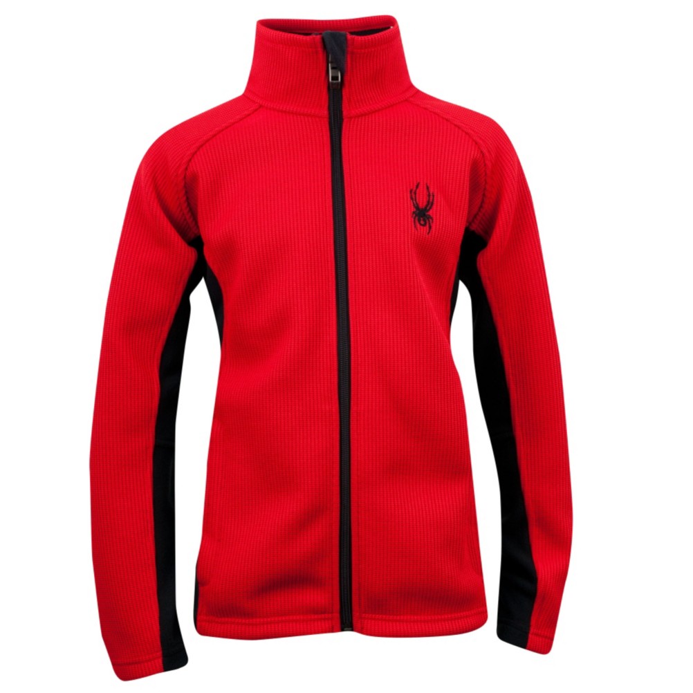 Spyder Core Constant Full Zip Kids Sweater, Red, swatch