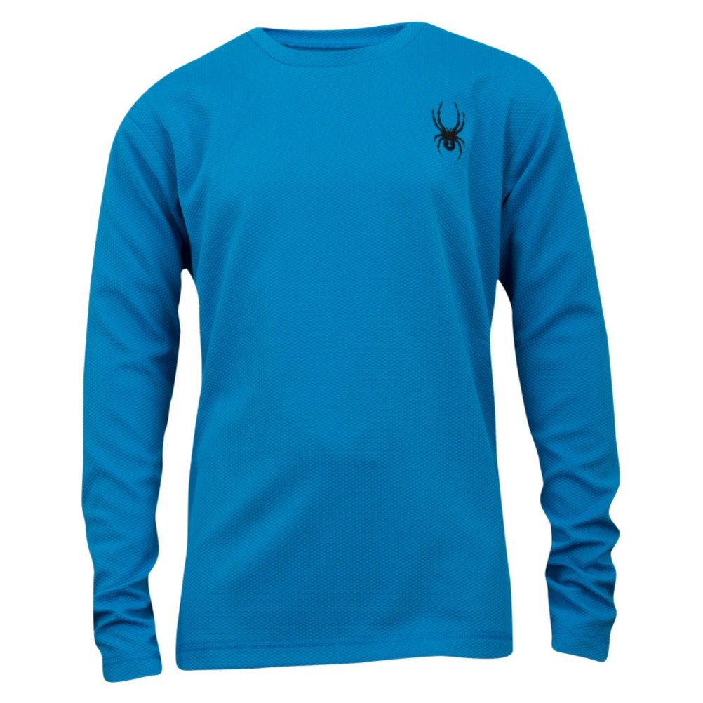 Spyder Pump Dry Web Crew Kids Midlayer, Coast, swatch