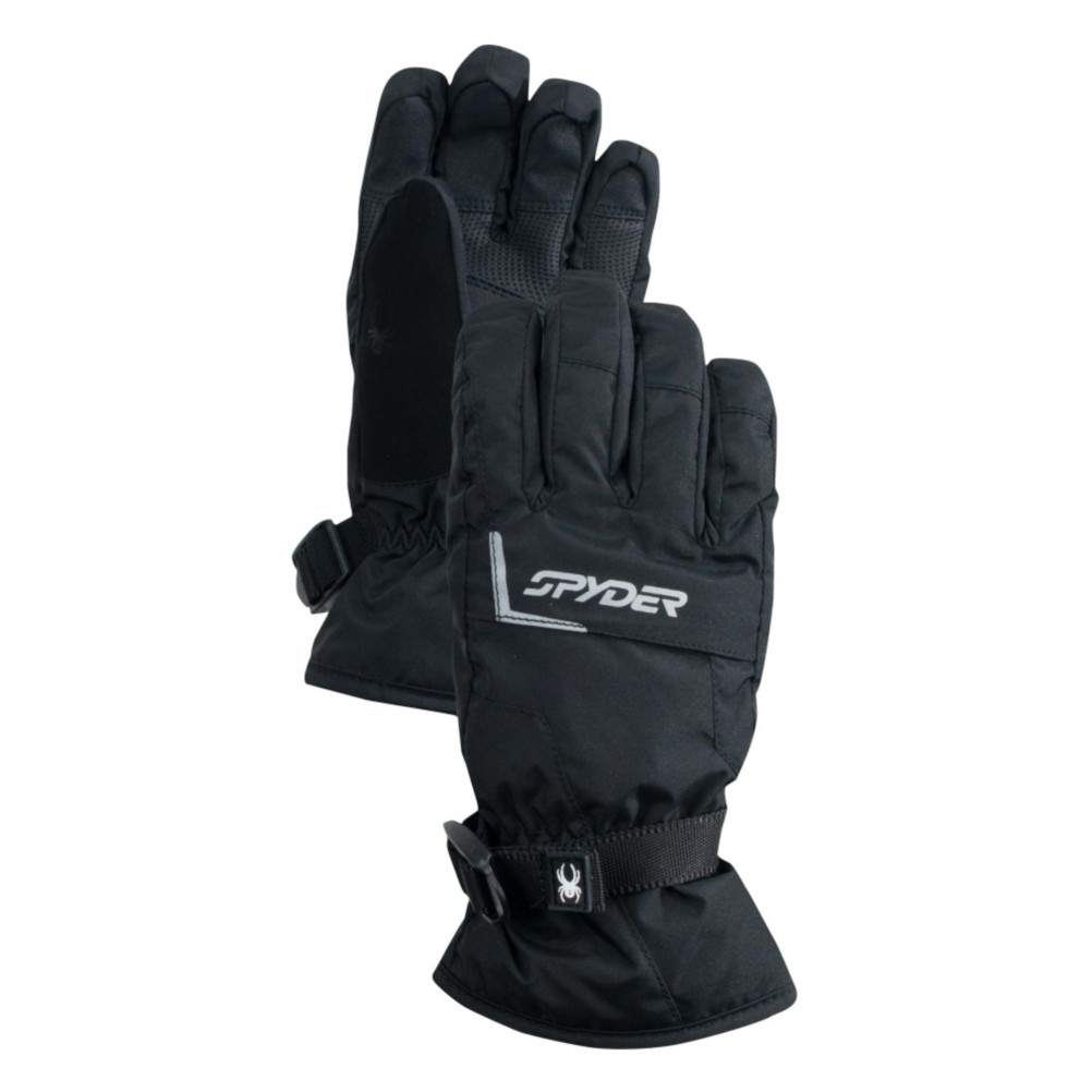 Spyder Traverse Gore-Tex Ski Kids Gloves, Black-Black, medium