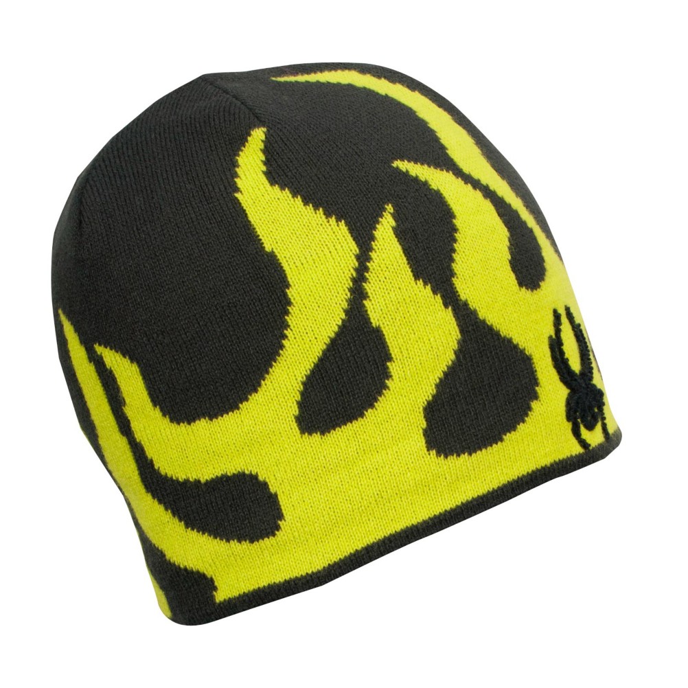 Spyder Fire Kids Hat, Peat-Sharp Lime, medium