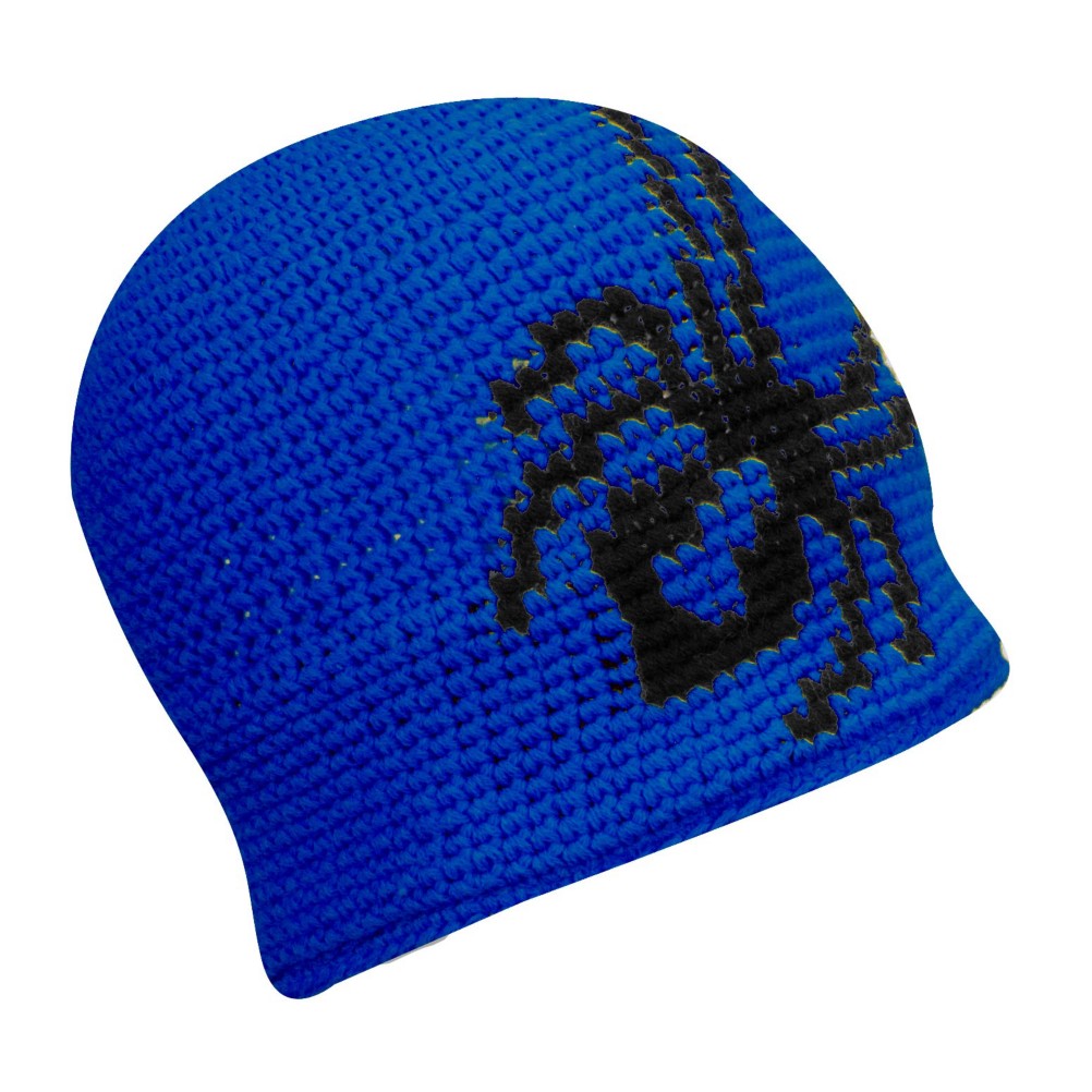 Spyder Creeper Hand Knit Kids Hat, Just Blue-Black, swatch
