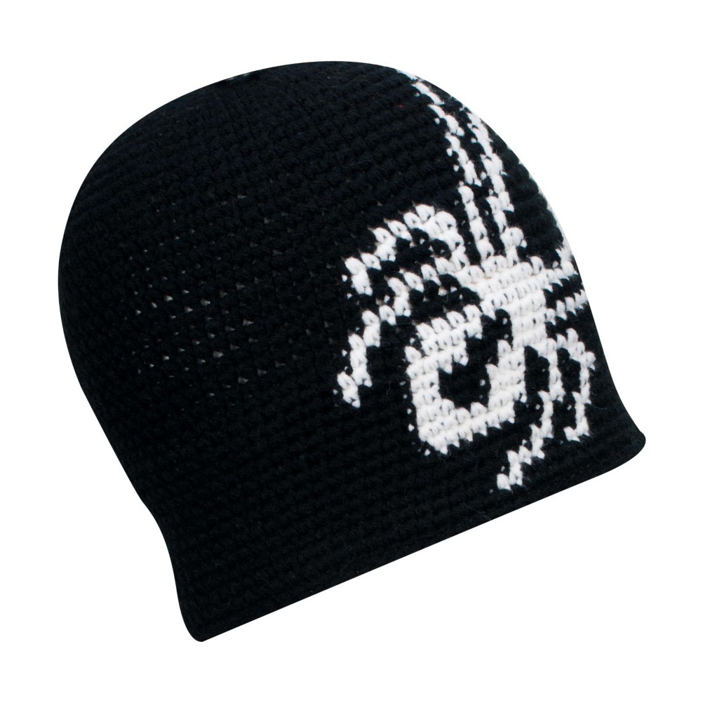 Spyder Creeper Hand Knit Kids Hat, Black-White, swatch