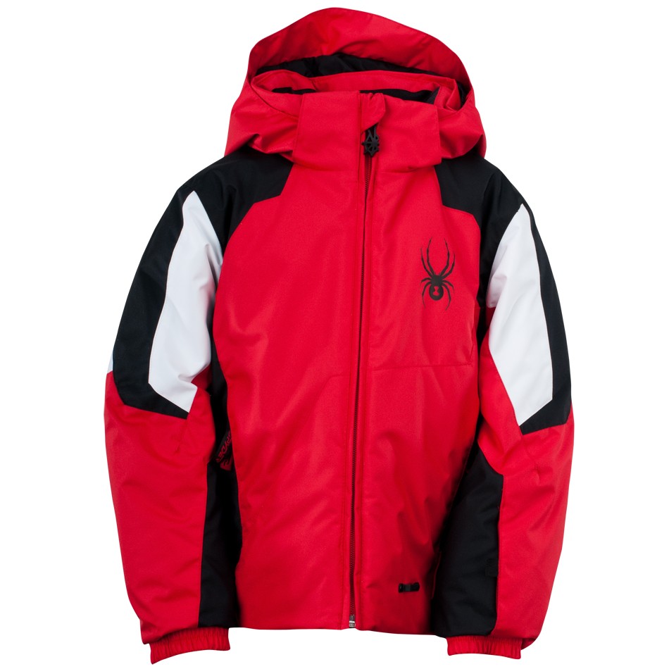 Spyder Mini Guard Toddler Ski Jacket, Red-Black-White, swatch