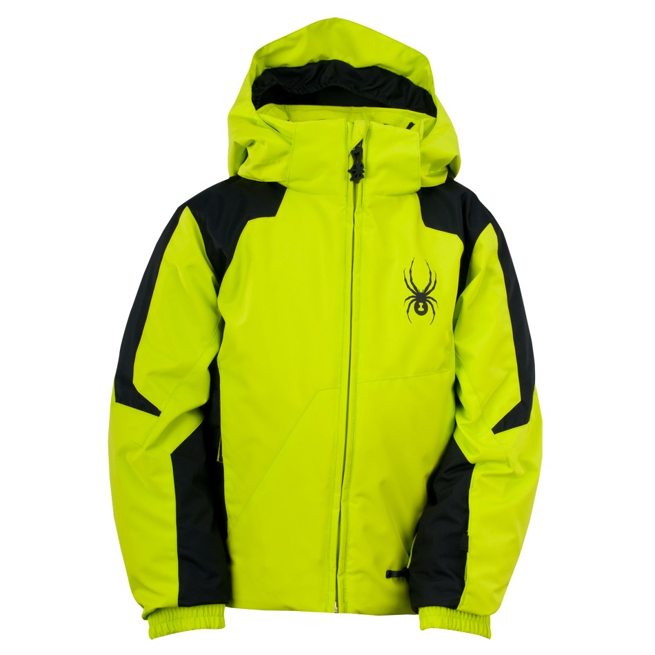 Spyder Mini Guard Toddler Ski Jacket, Sharp Lime-Black-Sharp Lime, swatch