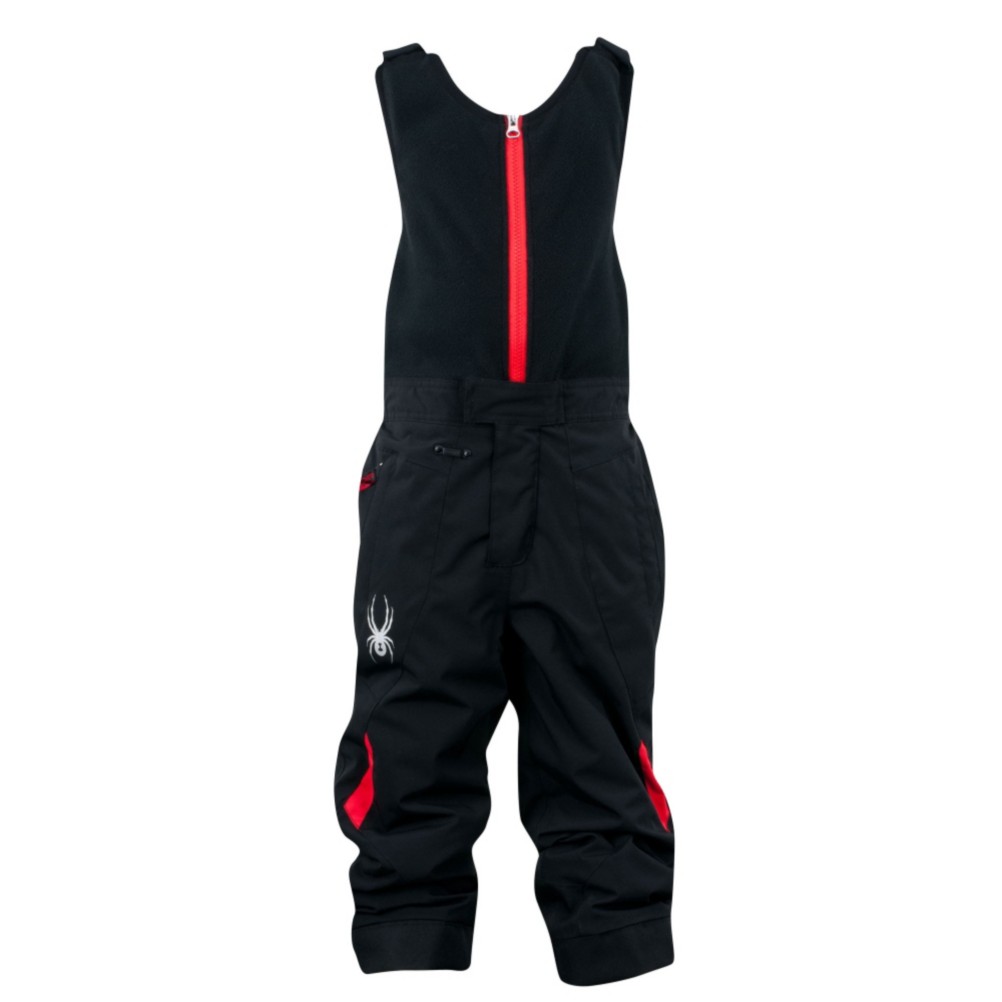 Spyder Mini Expedition Toddlers Ski Pants, Black-Red, swatch