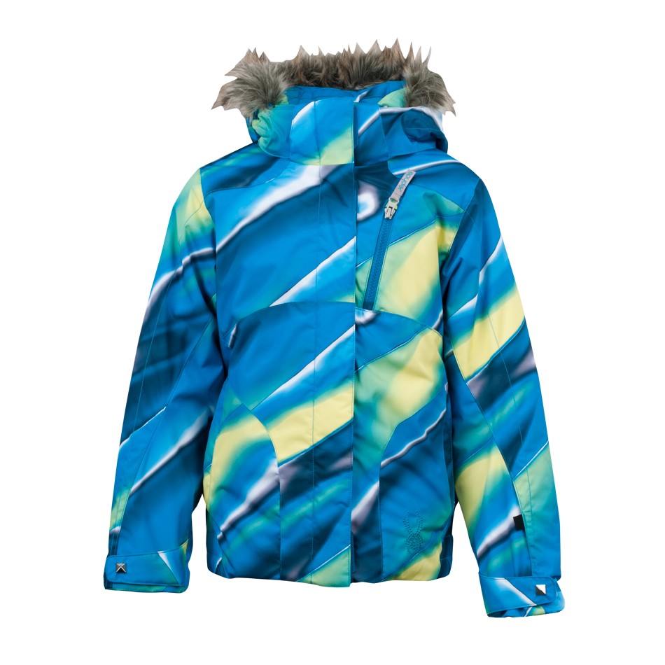 Spyder Lola Girls Ski Jacket, Taxi Fade Away, swatch