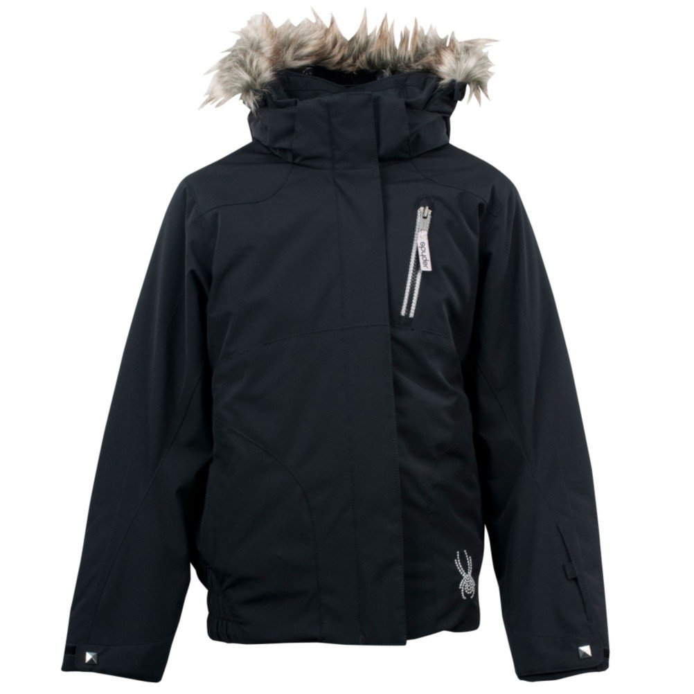 Spyder Lola Girls Ski Jacket, Black, swatch