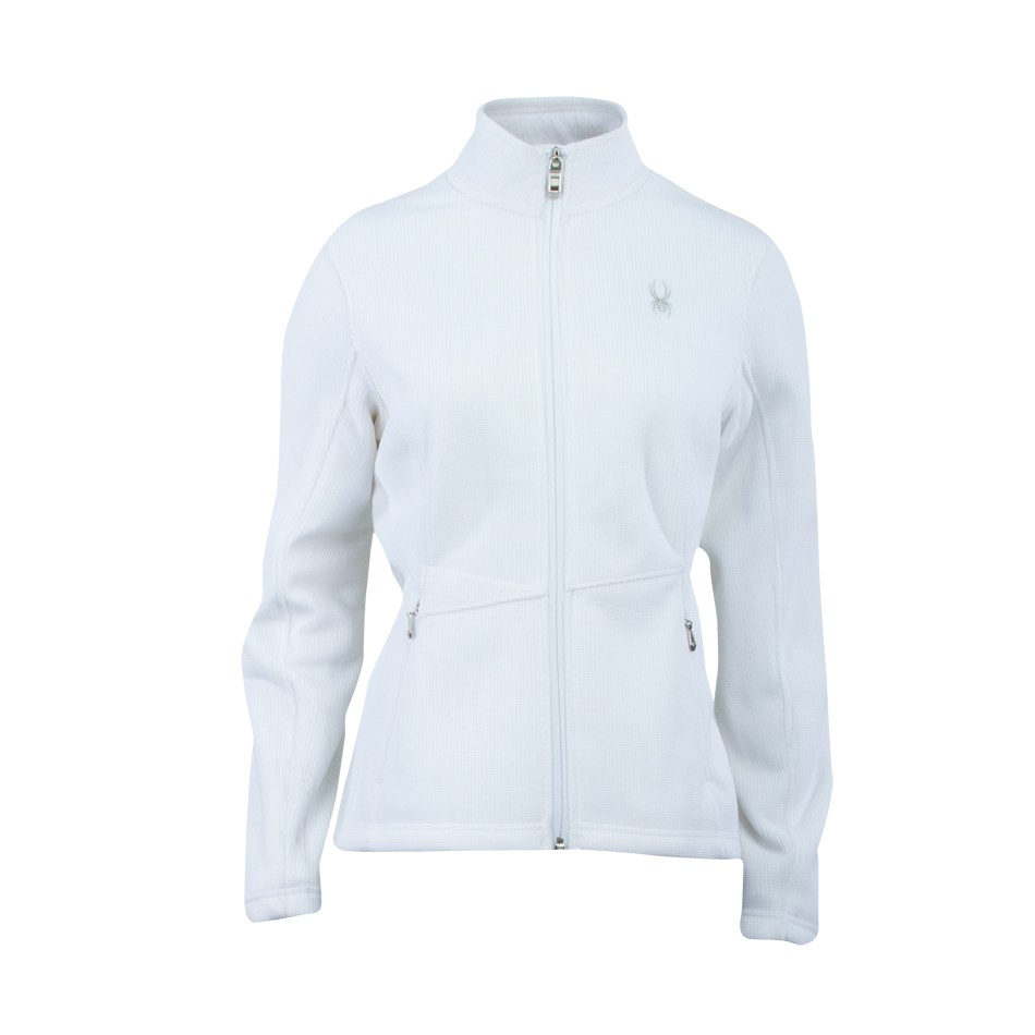 Spyder Core Endure Full Zip Womens Sweater, White, swatch