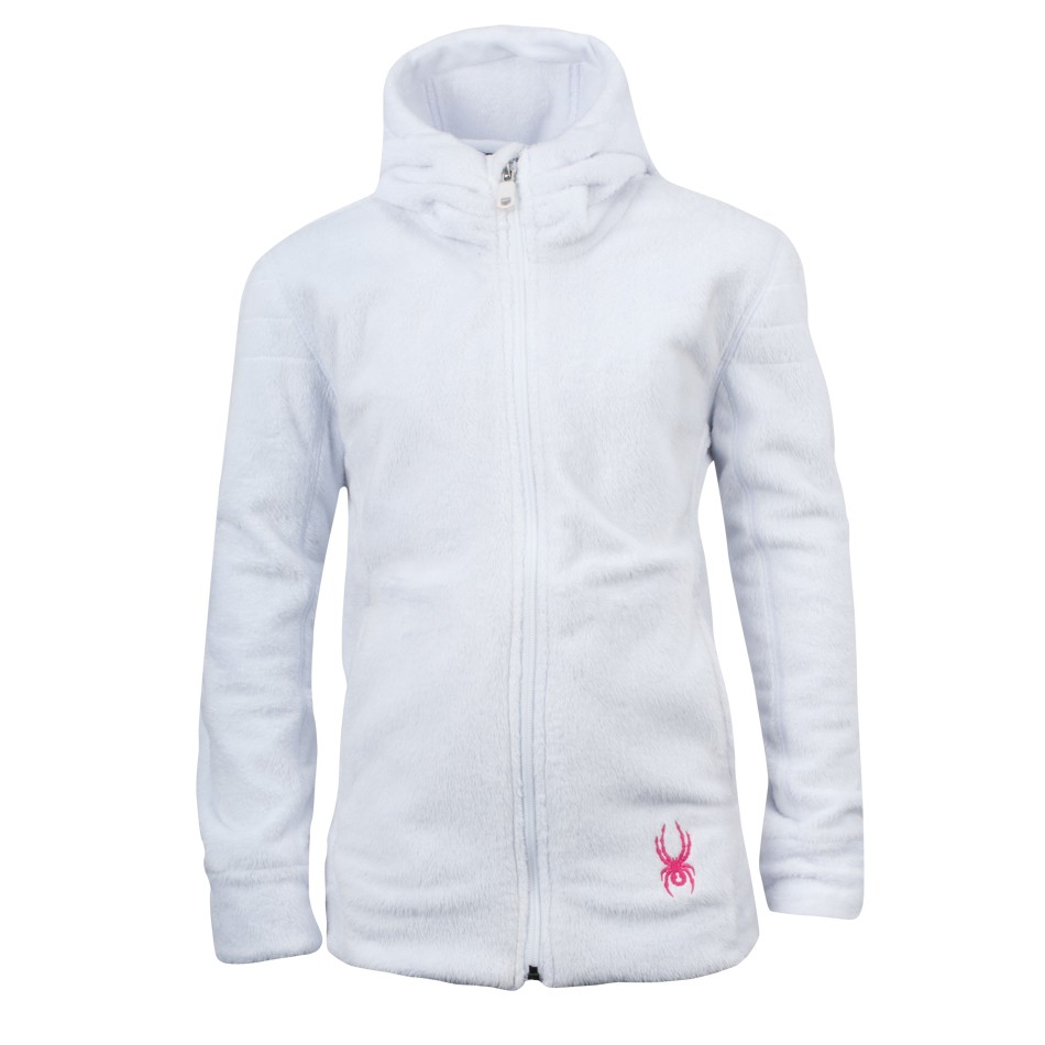 Spyder Damsel Fleece Girls Jacket, White, medium