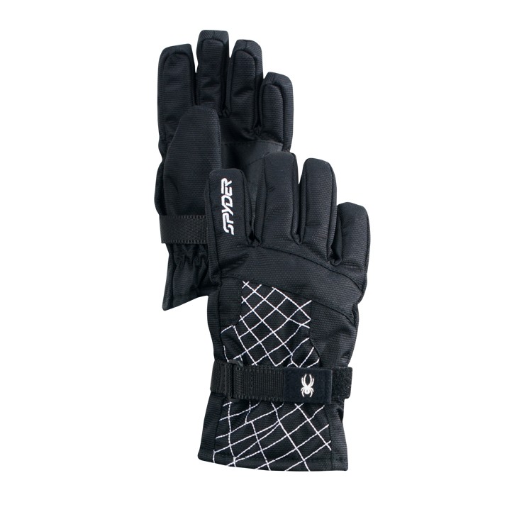Spyder Mini Over Web Toddlers Gloves, Black-White, medium