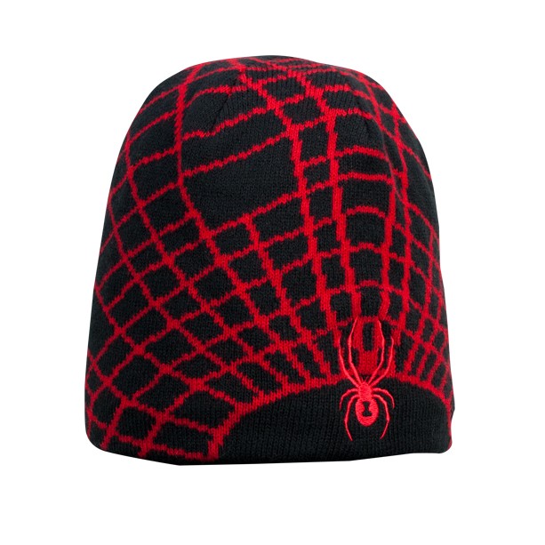 Spyder Mini Web Toddlers Hat, Black-Red, medium