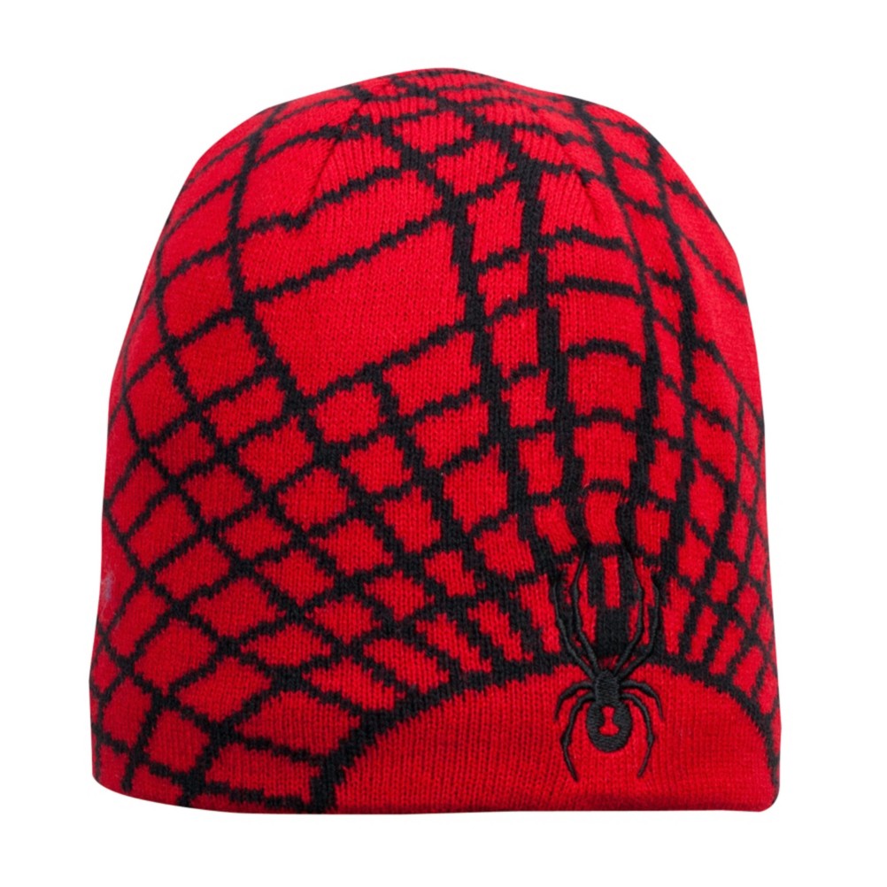 Spyder Mini Web Toddlers Hat, Red-Black, swatch
