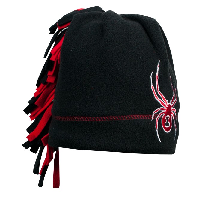 Spyder Mini Cuddle Toddlers Hat, Black-Red, medium