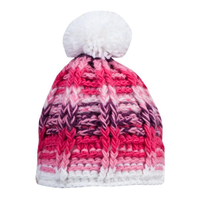 Spyder Bitsy Mosaic Hand Knit Toddlers Hat, White, medium