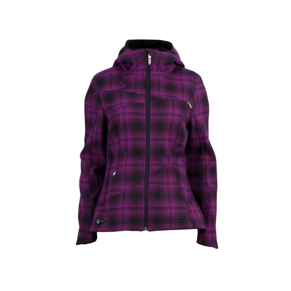 Spyder ARC Novelty Hoody Womens Soft Shell Ski Jacket, Gypsy Plaid, swatch