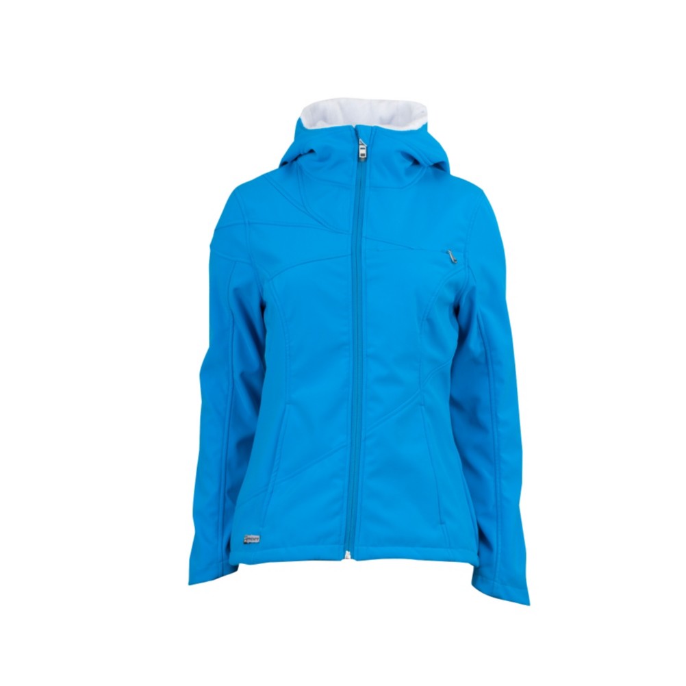 Spyder ARC Hoody Womens Soft Shell Ski Jacket, Coast-Coast-White, medium