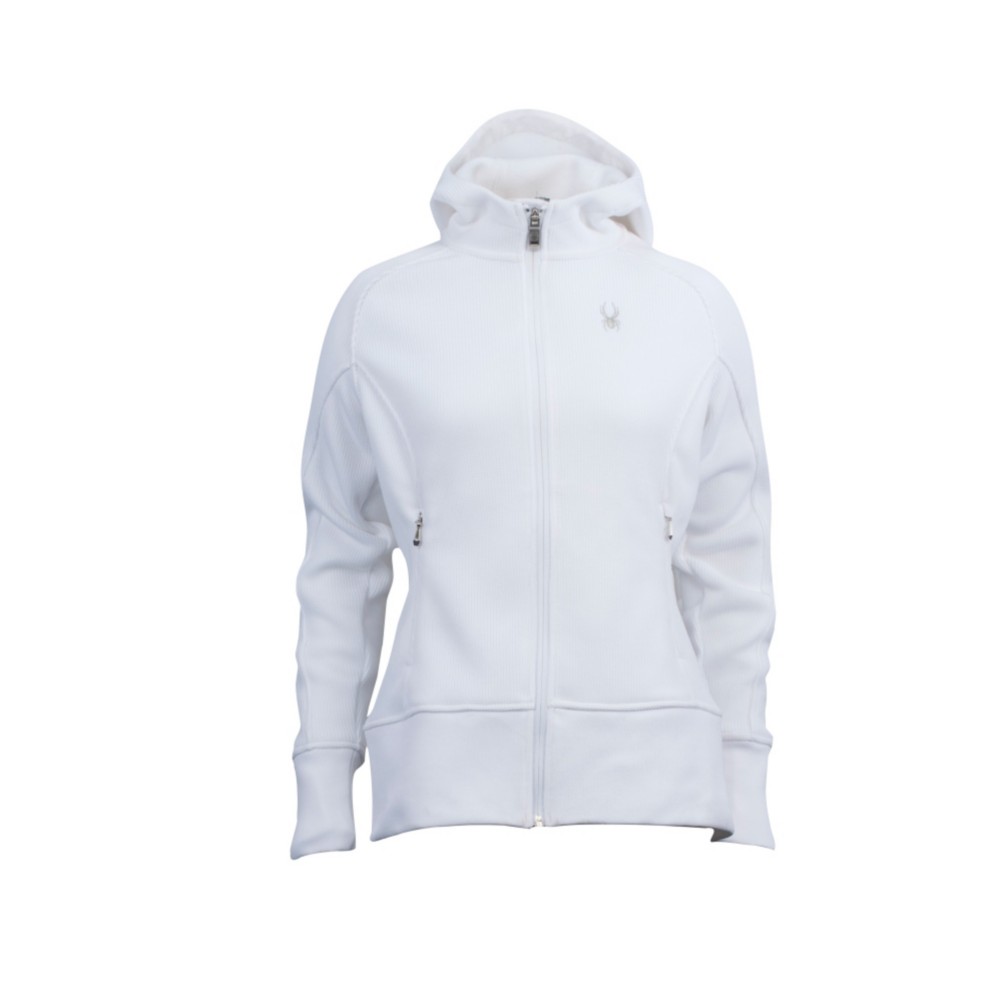 Spyder Core Ardent Full Zip Womens Hoodie, White-White, medium