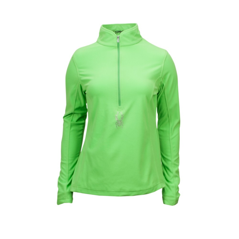 Spyder Shimmer Bug Fleece Womens Mid Layer, Green Flash, medium