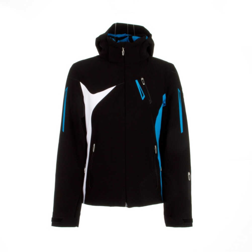 Spyder Artemis Womens Insulated Ski Jacket, Black-Coast-White, swatch