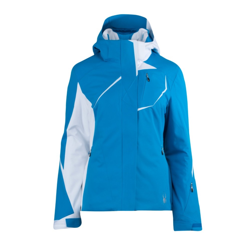 Spyder Prevail Womens Insulated Ski Jacket, Coast-White, swatch