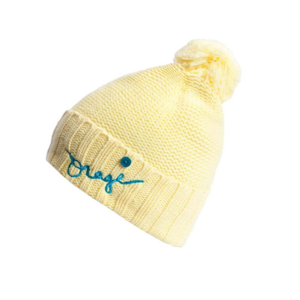 Orage Big Top Beanie Kids Hat, Light Yellow, swatch