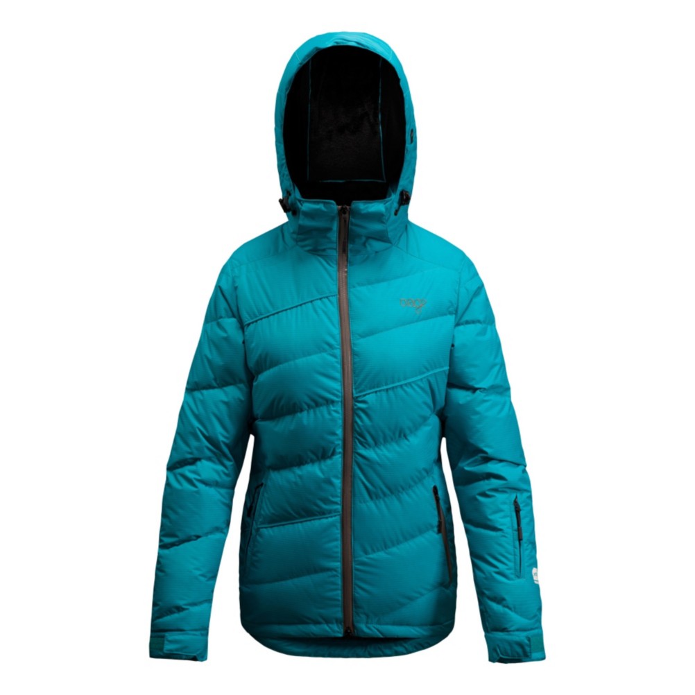 Orage Cascade Down Womens Insulated Ski Jacket, Teal, swatch