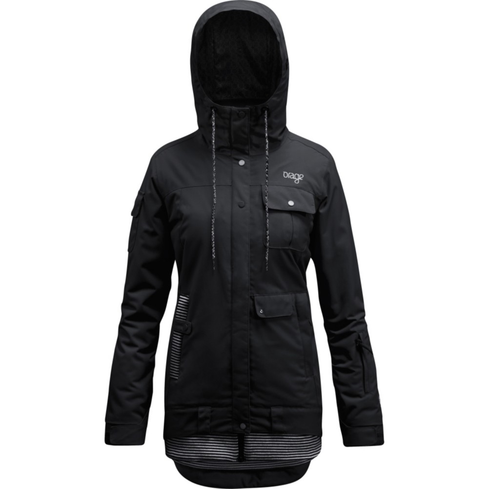 Orage Kendra Womens Insulated Ski Jacket, Black, medium