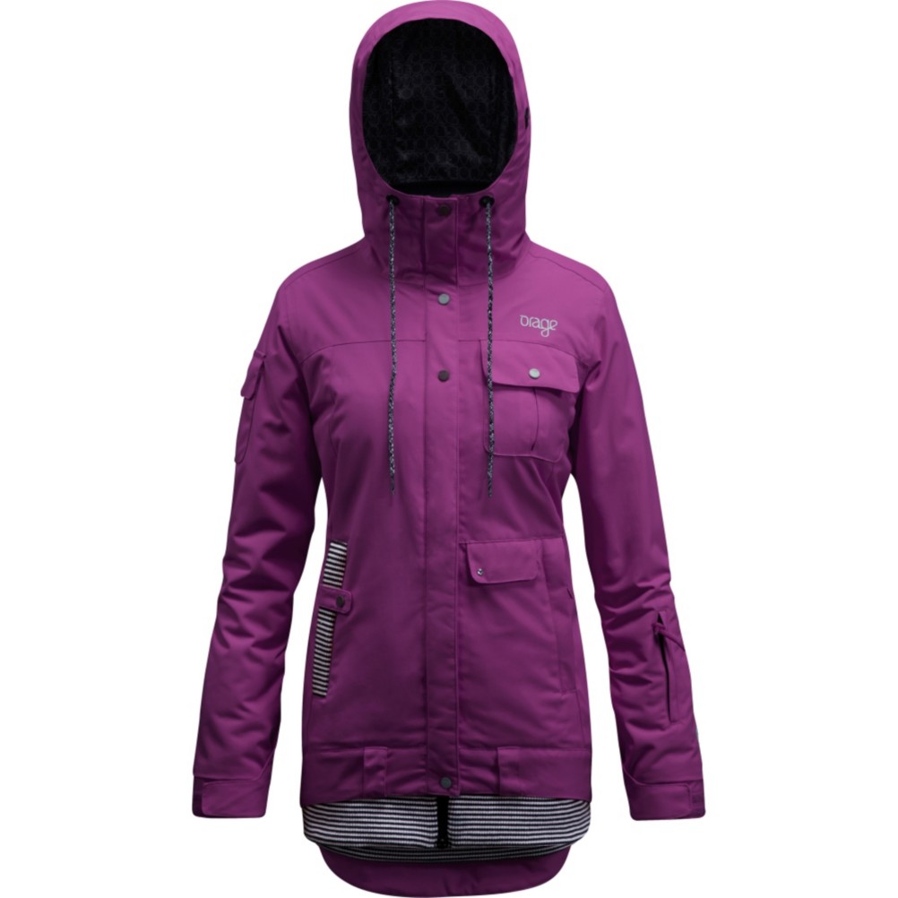 Orage Kendra Womens Insulated Ski Jacket, Dark Purple, swatch