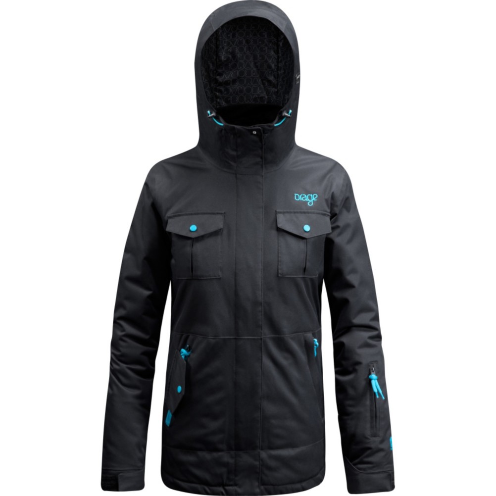 Orage Cloud 9 Womens Insulated Ski Jacket, Black, swatch