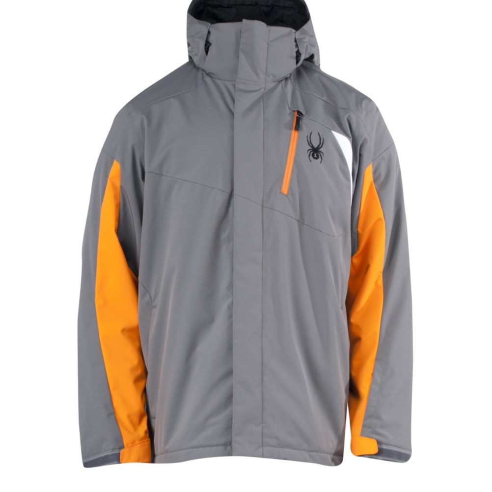 Spyder Sentinel Mens Insulated Ski Jacket, Castlerock-Squeeze-White, swatch