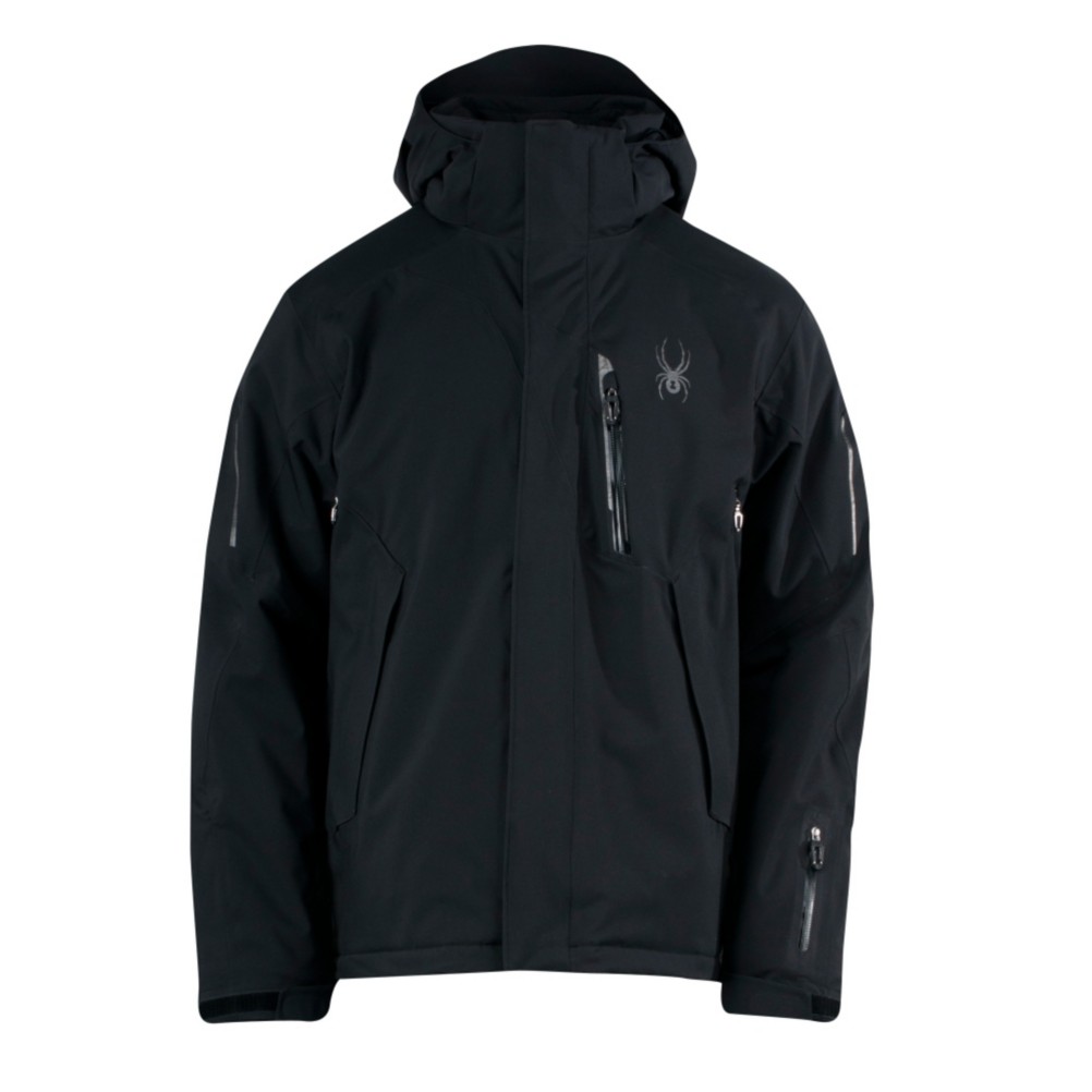 Spyder Rival Mens Insulated Ski Jacket, Black-Black, swatch
