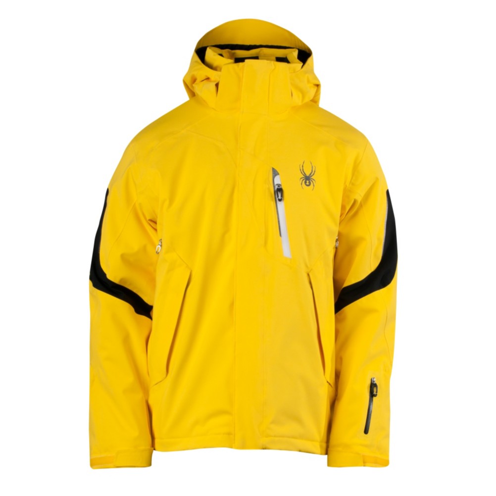 Spyder Rival Mens Insulated Ski Jacket, Sun-Black, swatch