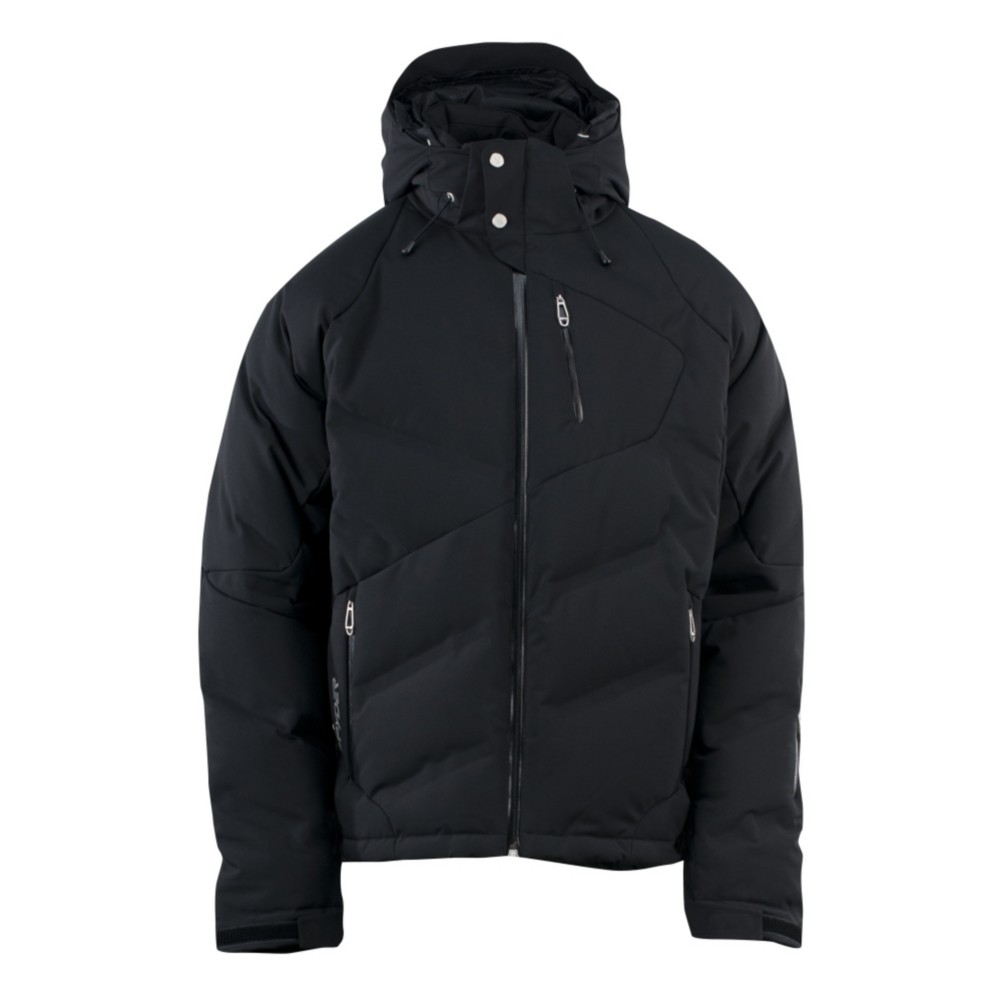 Spyder Rocket Down Mens Insulated Ski Jacket, Black-Black-Black, medium