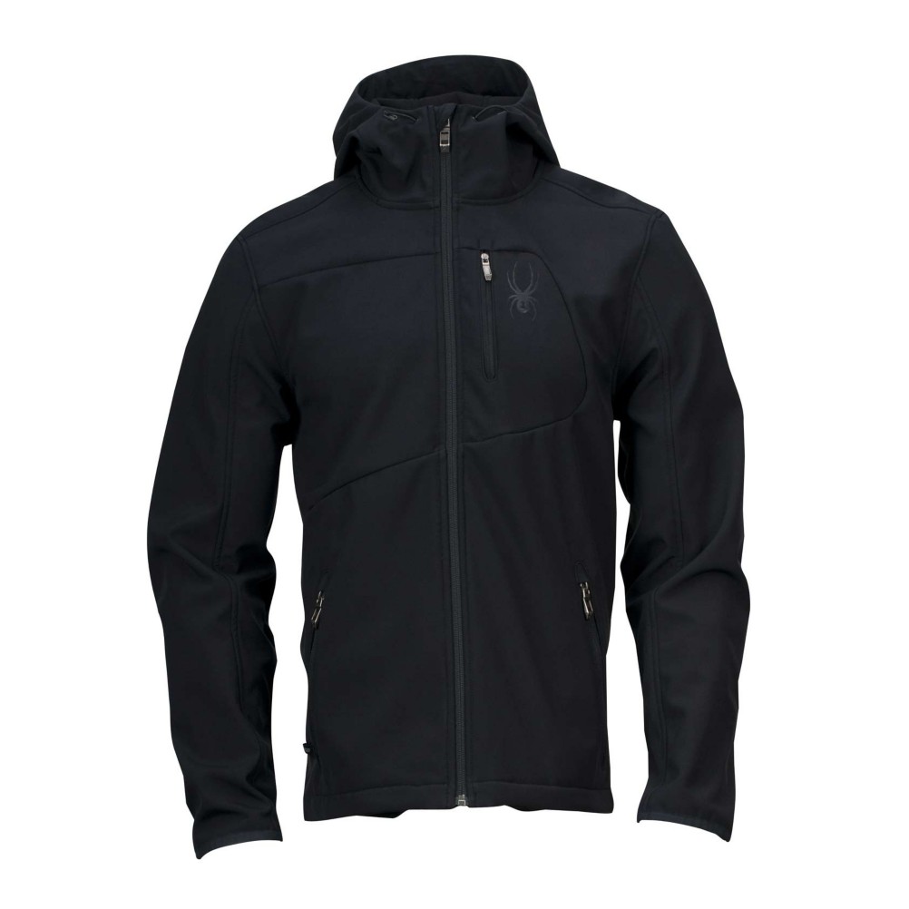 Spyder Patsch Hoody Soft Shell Ski Jacket, Black, swatch