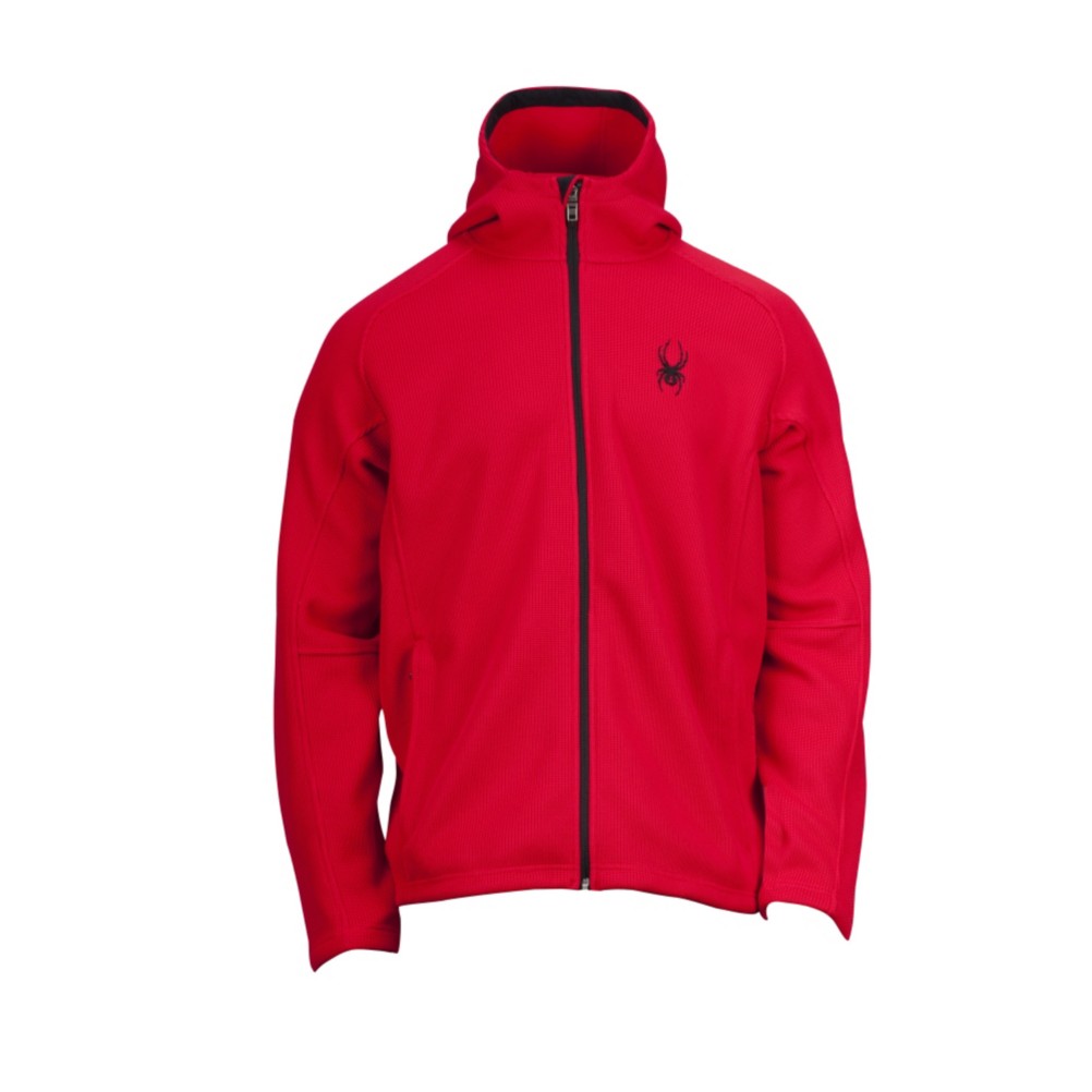 Spyder Core Upward Full Zip Hoodie, Red-Black, swatch