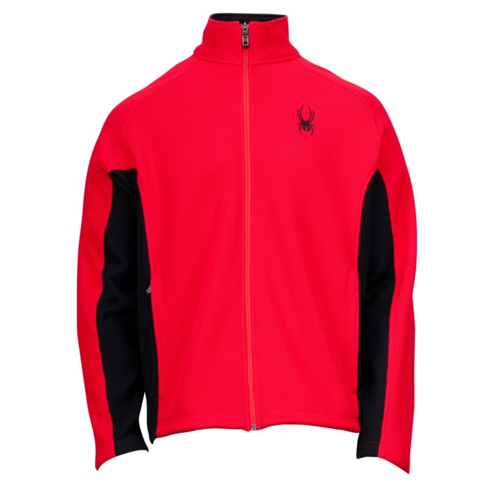 Spyder Core Constant Full Zip Mens Sweater, Red-Black, swatch