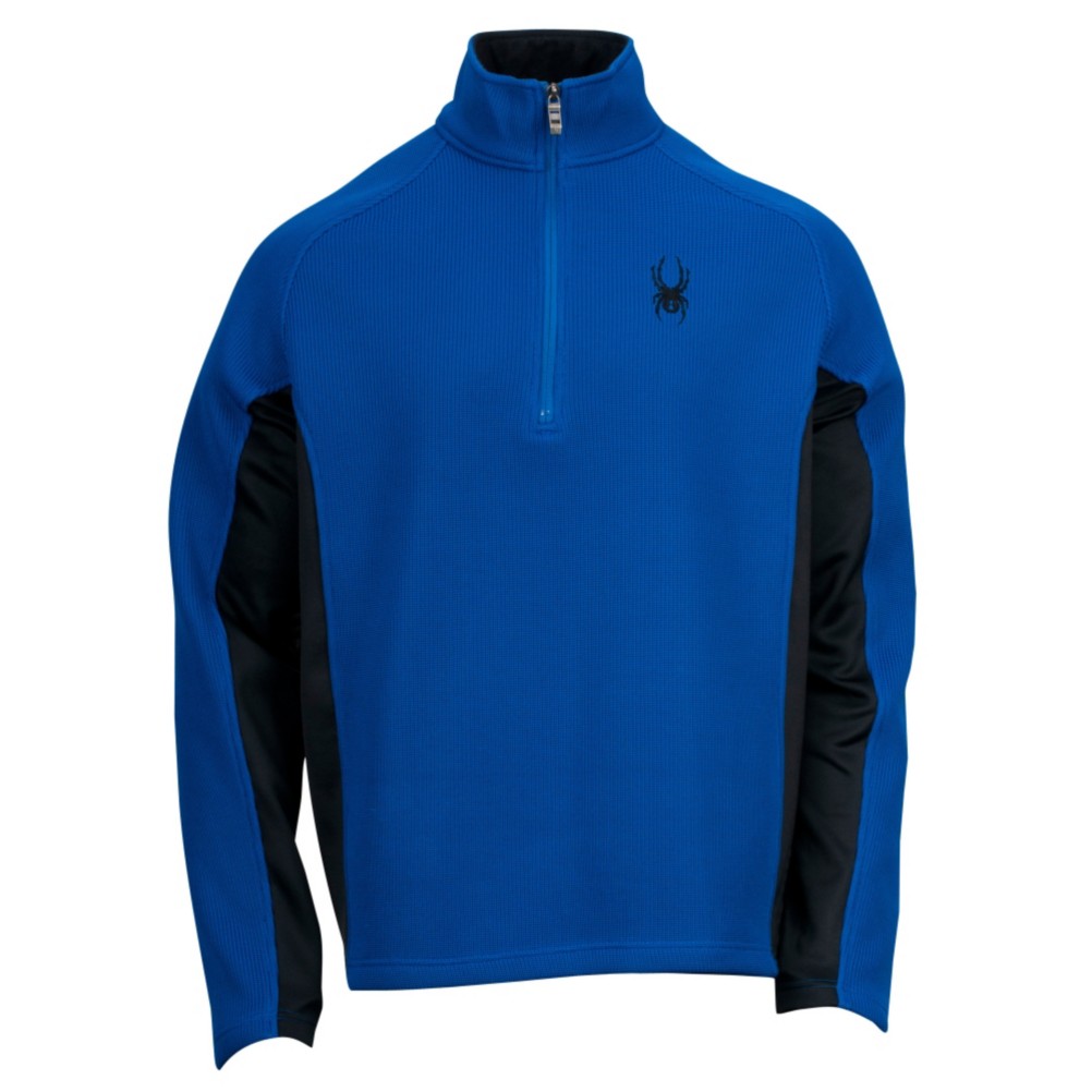 Spyder Core Outbound Half Zip Mens Sweater, Just Blue-Black, swatch