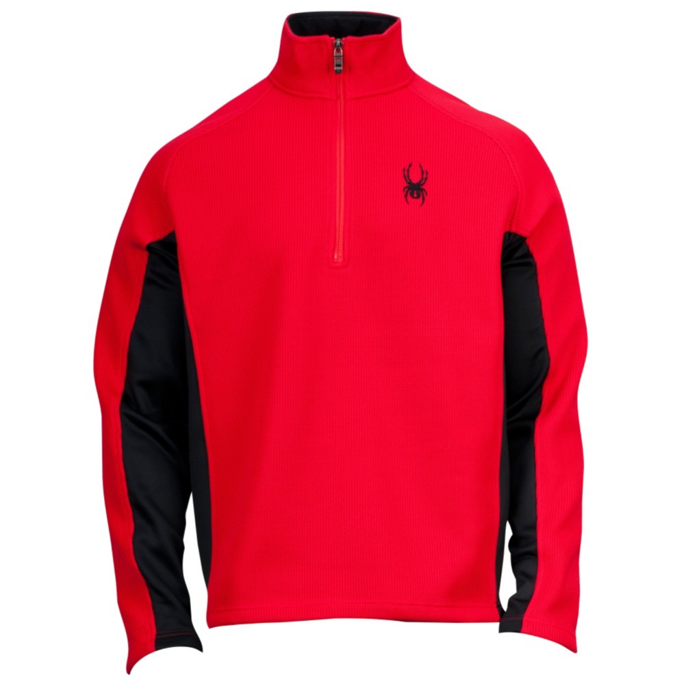 Spyder Core Outbound Half Zip Mens Sweater, Red-Black, swatch