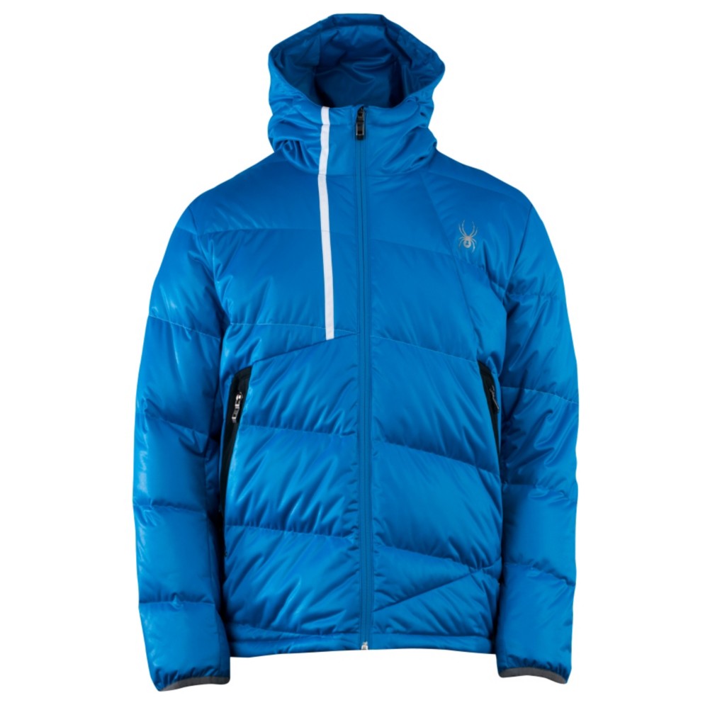 Spyder Upside Down Mens Insulated Ski Jacket, Collegiate-White, swatch