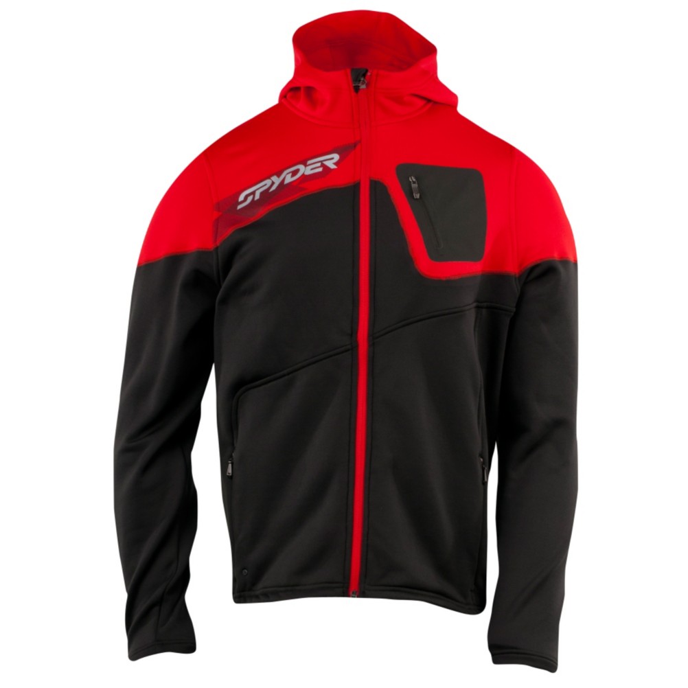 Spyder Strato Fleece Hoodie, Peat-Volcano, swatch