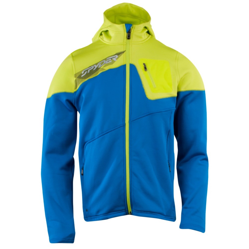 Spyder Strato Fleece Hoodie, Collegiate-Sharp Lime, swatch