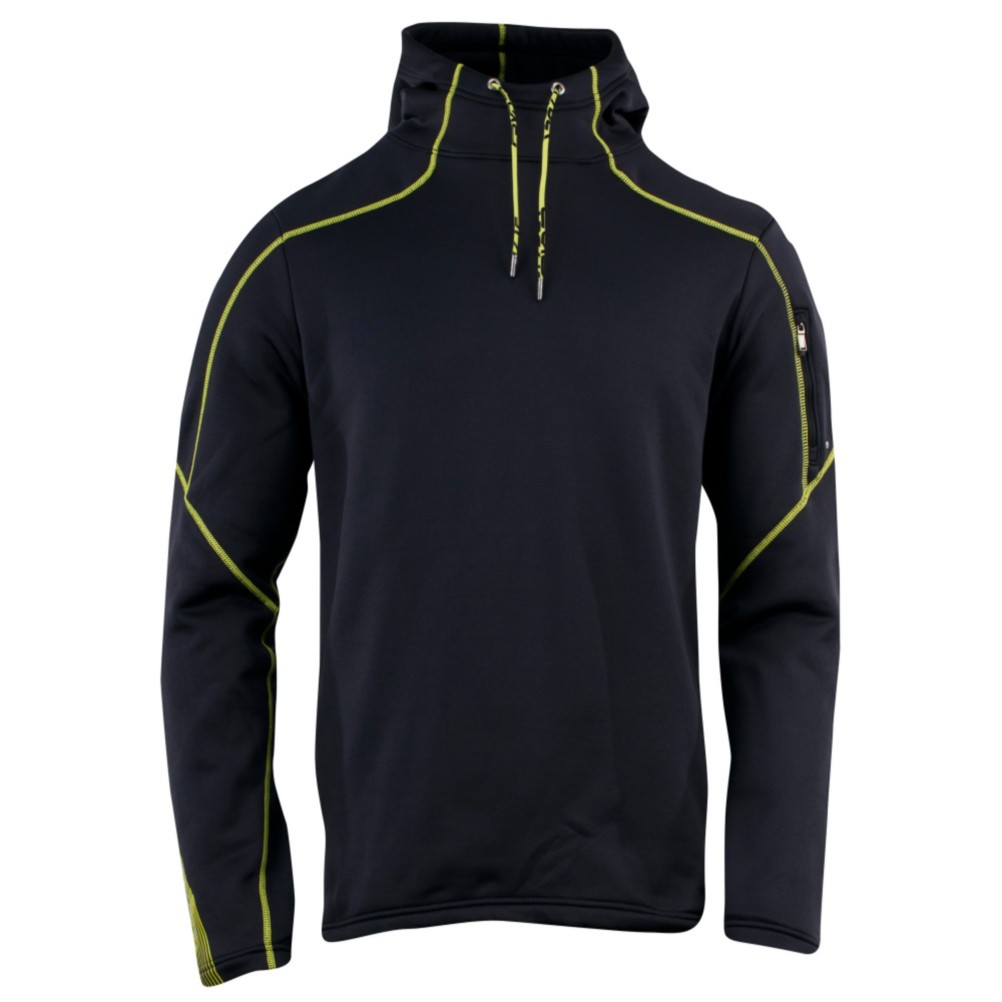 Spyder Boosted Hoody Hoodie, Black-Sharp Lime, swatch