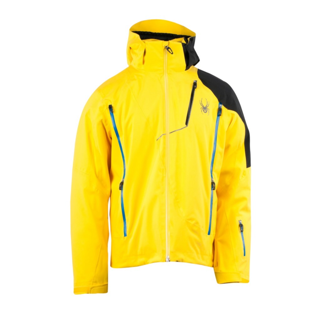 Spyder Vyper Mens Insulated Ski Jacket, Sun-Black-Collegiate, swatch