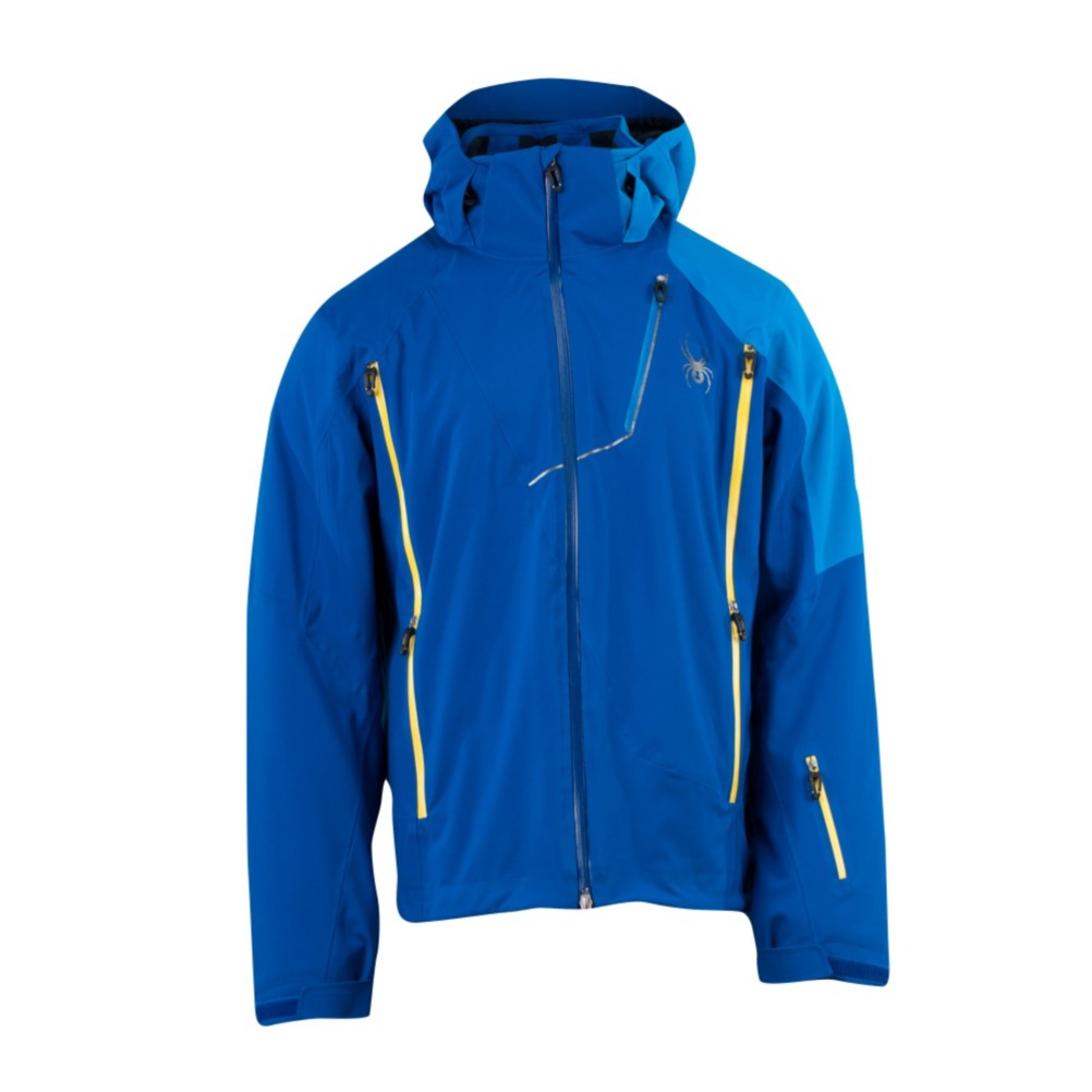 Spyder Vyper Mens Insulated Ski Jacket, Just Blue-Collegiate-Sun, swatch