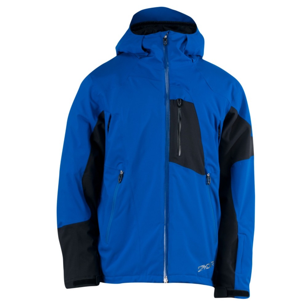 Spyder Chambers Mens Insulated Ski Jacket, Just Blue-Black, swatch
